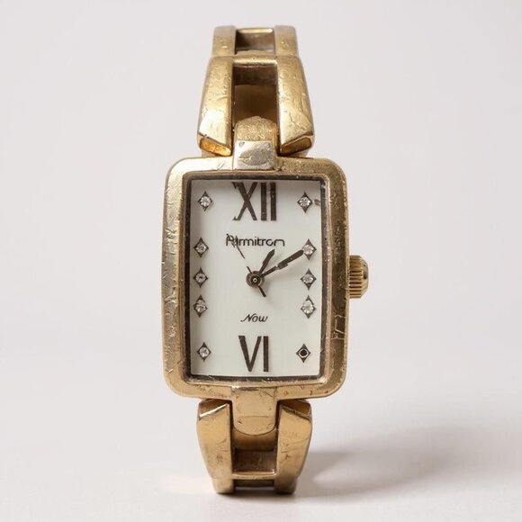 Armitron Now Womens Gold-Tone Bracelet Watch With Roman Numerals Mother of Pearl - Picture 1 of 9